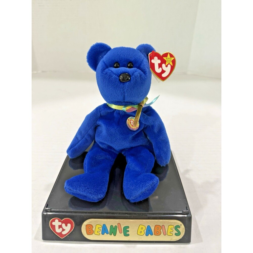 Ty Beanie Baby Clubby Bear‎ Plush with Errors Hang & Tush Tags Vintage Rare